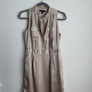 Banana Republic gold button sleeveless dress